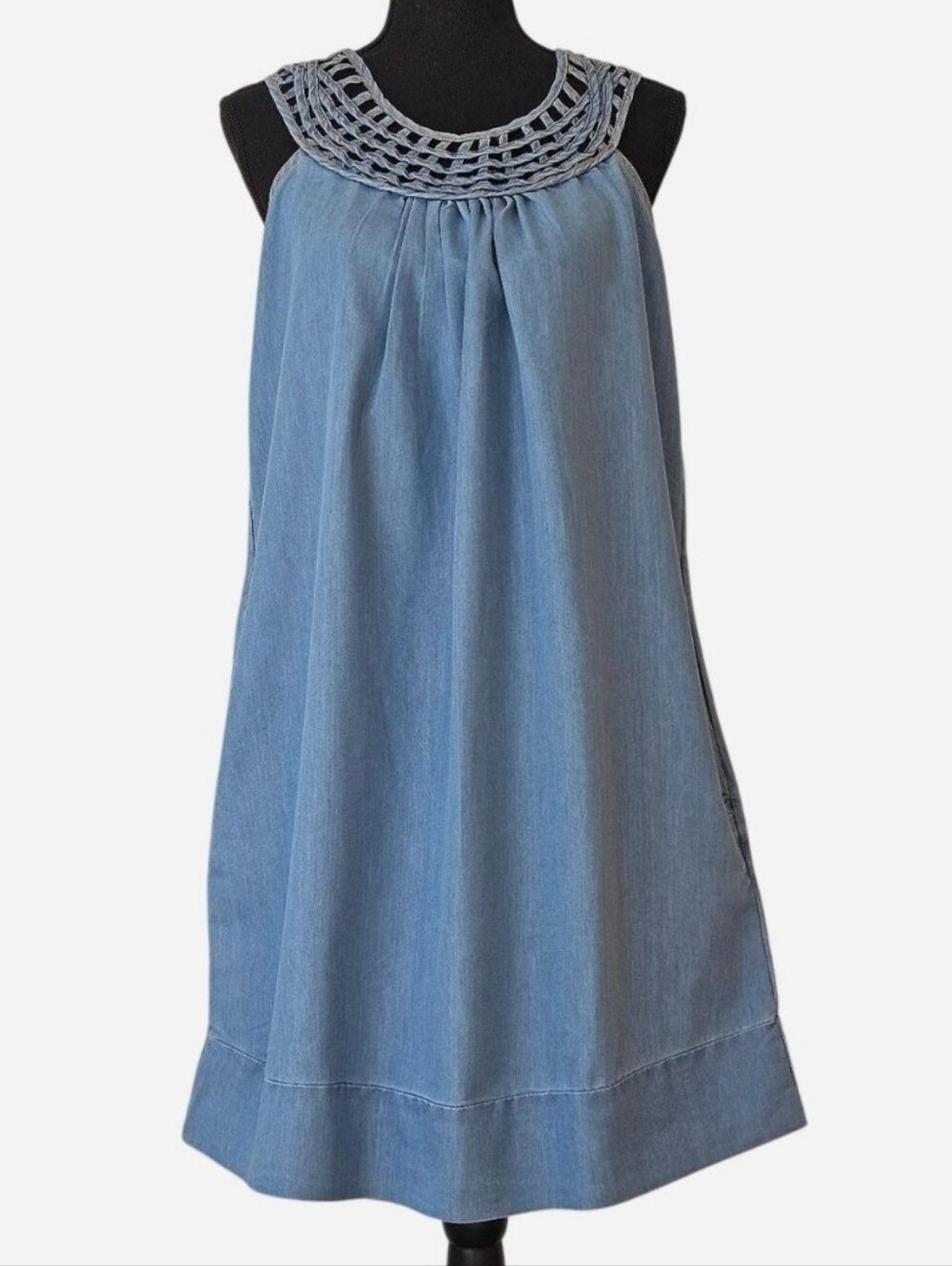 MILLENIUM Women's Medium Denim Color‎ Sleeveless Dress. Size S